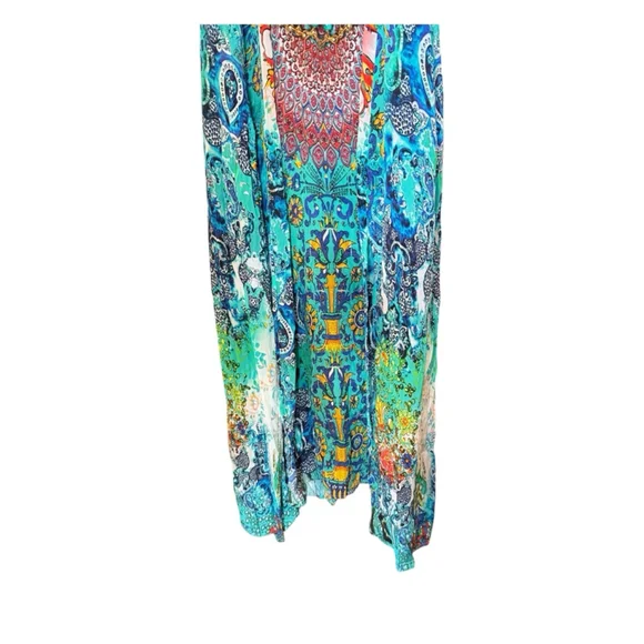 Narcisa Lang Silk Viscose Multicolor Maxi Dress One Size - Picture 5 of 15